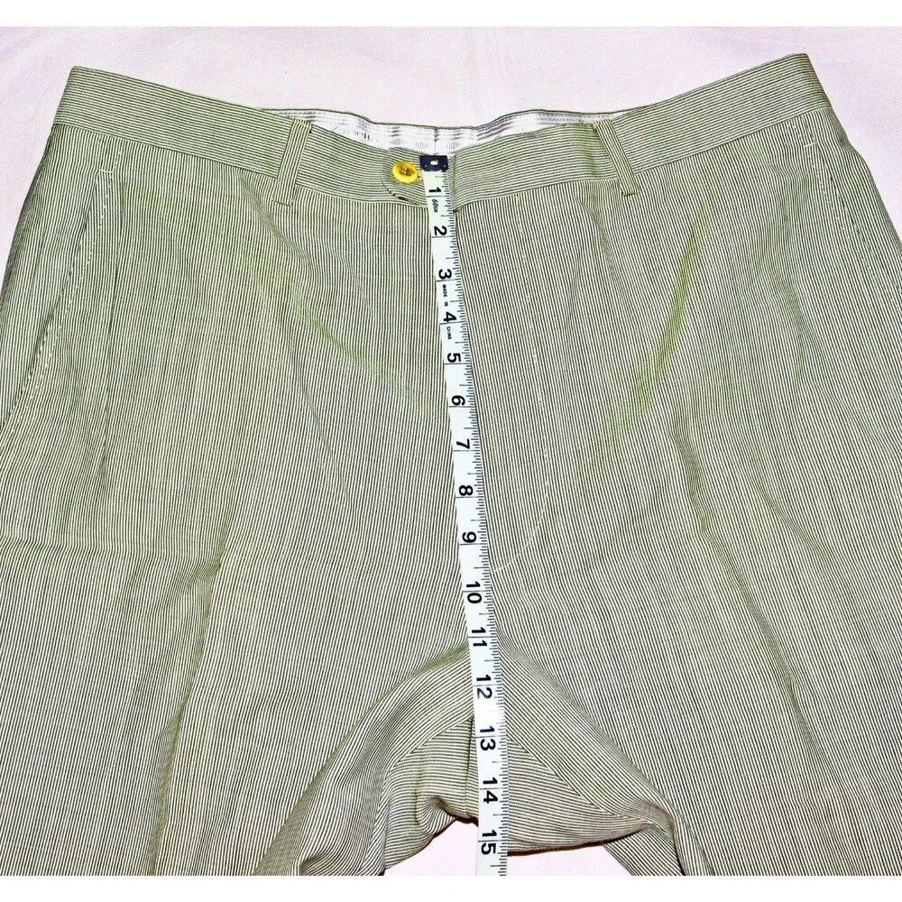Zanella Benny Mens Dress Slacks Flat Front Cuffed Striped Trousers Pants Size 36